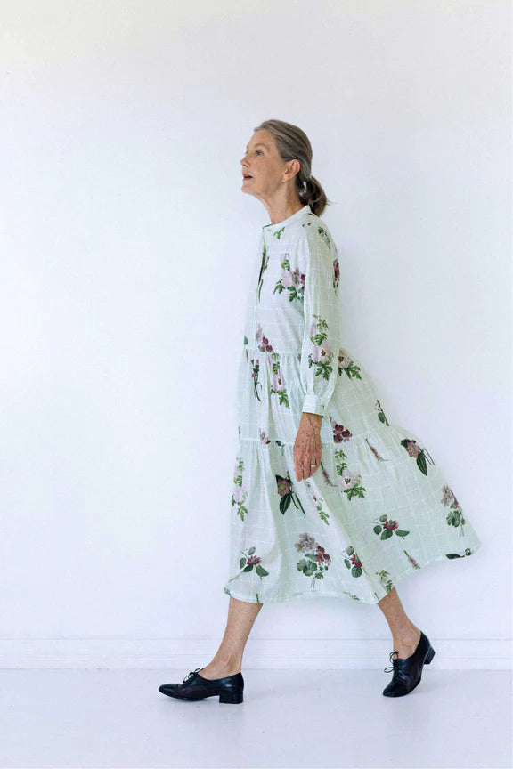 Ingrid dress in Arbour *organic cotton by Lazybones