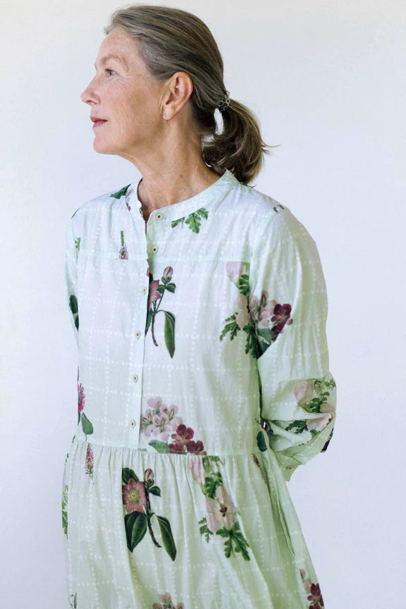 Ingrid dress in Arbour *organic cotton by Lazybones