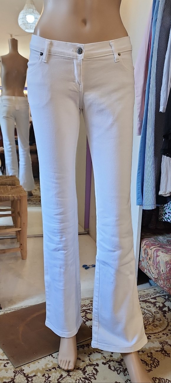 Pre-Loved Jeans - Sass & Bide White Denim Bootcut Jean Sz 27
