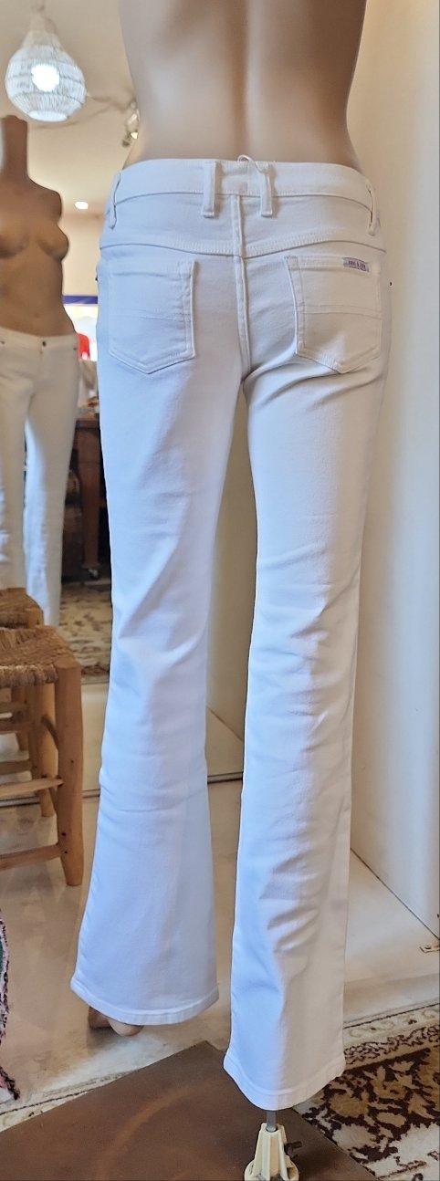 Pre-Loved Jeans - Sass & Bide White Denim Bootcut Jean Sz 27
