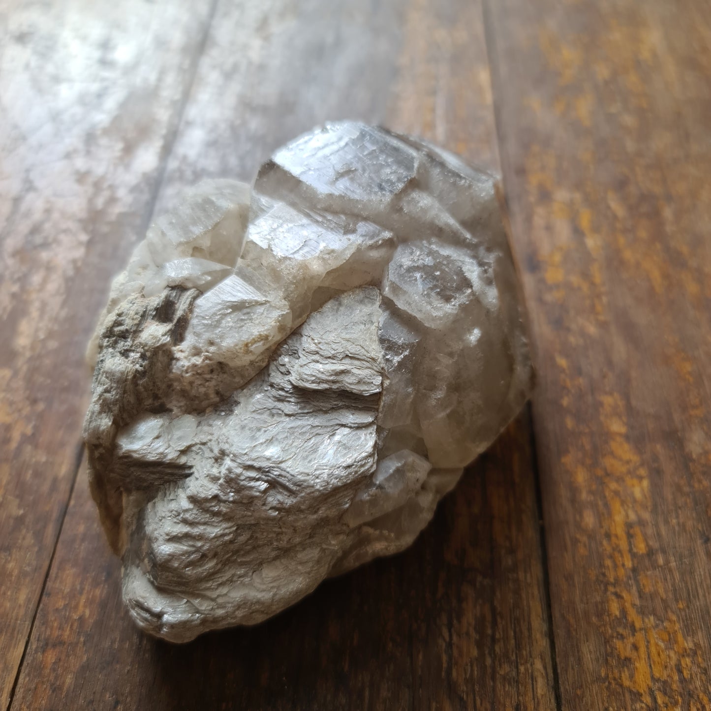 Elestial Smoky Quartz Crystal with Muscovite (Mica) deposit