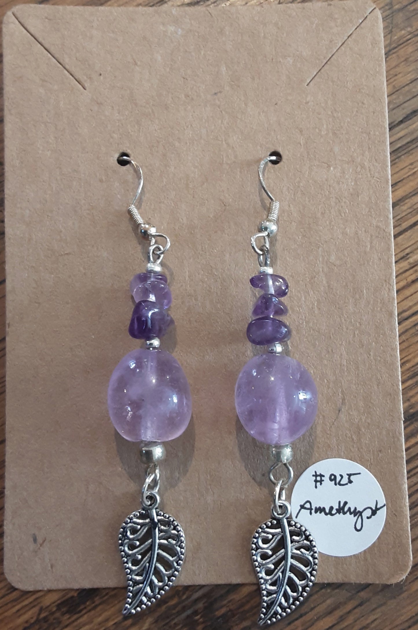 Crystal hanging earring in 925 Sterling Silver by Tink of Sacred Soul