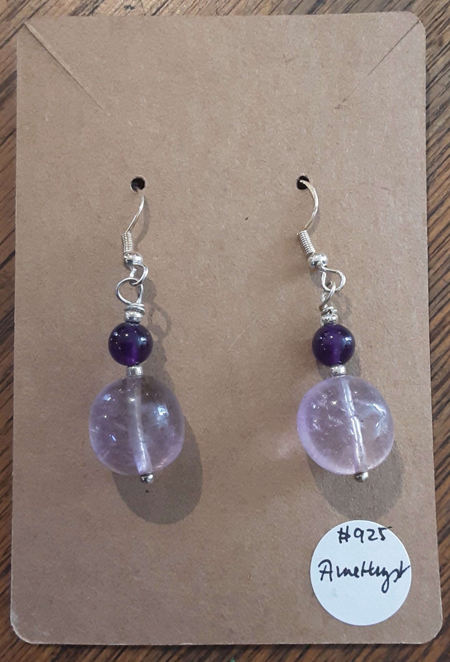 Crystal hanging earring in 925 Sterling Silver by Tink of Sacred Soul