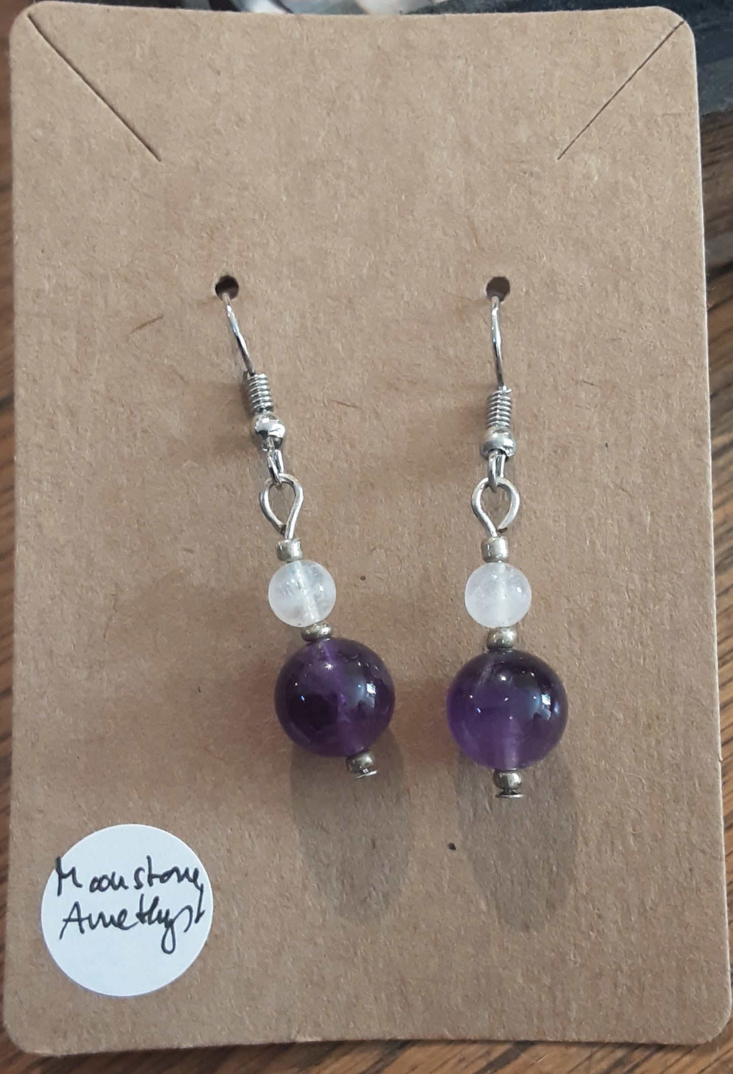 Crystal hanging earring in 925 Sterling Silver by Tink of Sacred Soul