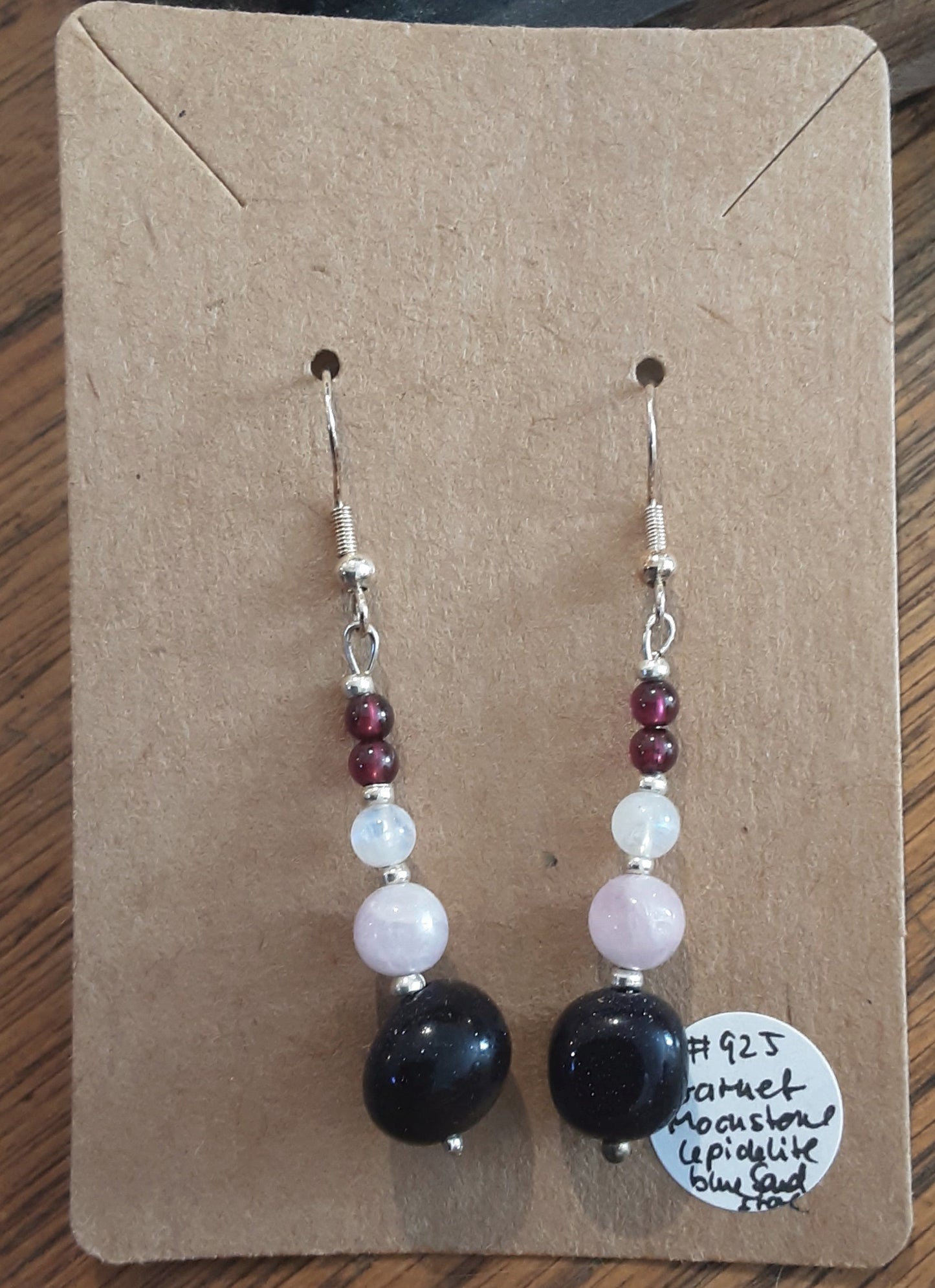 Crystal hanging earring in 925 Sterling Silver by Tink of Sacred Soul