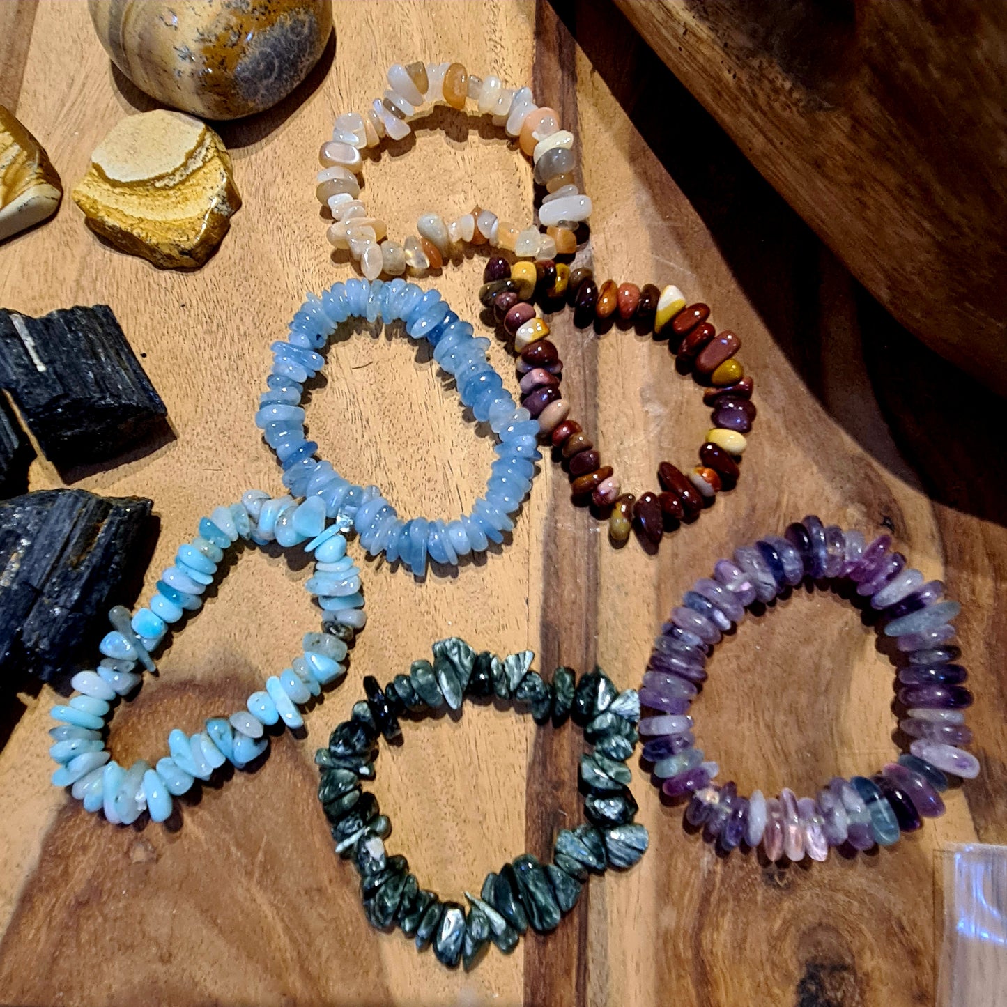 Chip Crystal Bracelet on Elastic