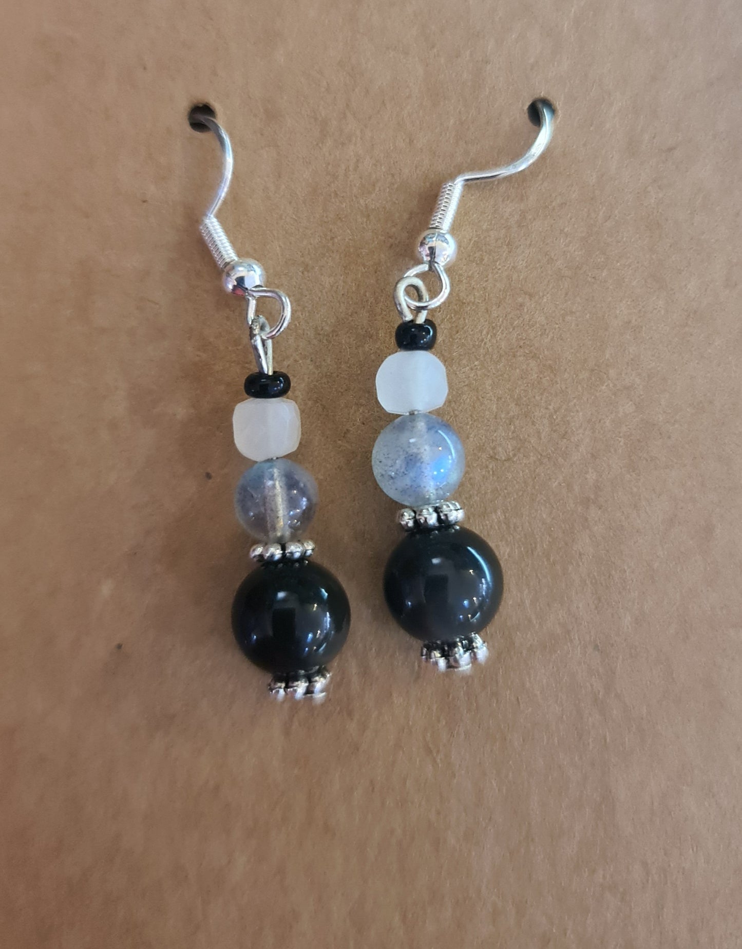 Crystal hanging earring in 925 Sterling Silver by Tink of Sacred Soul