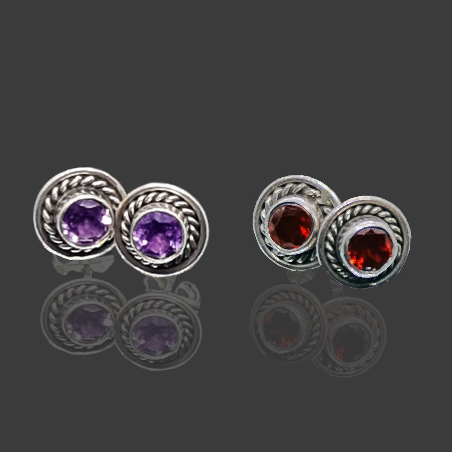 Decorative Crystal Silver stud Earrings