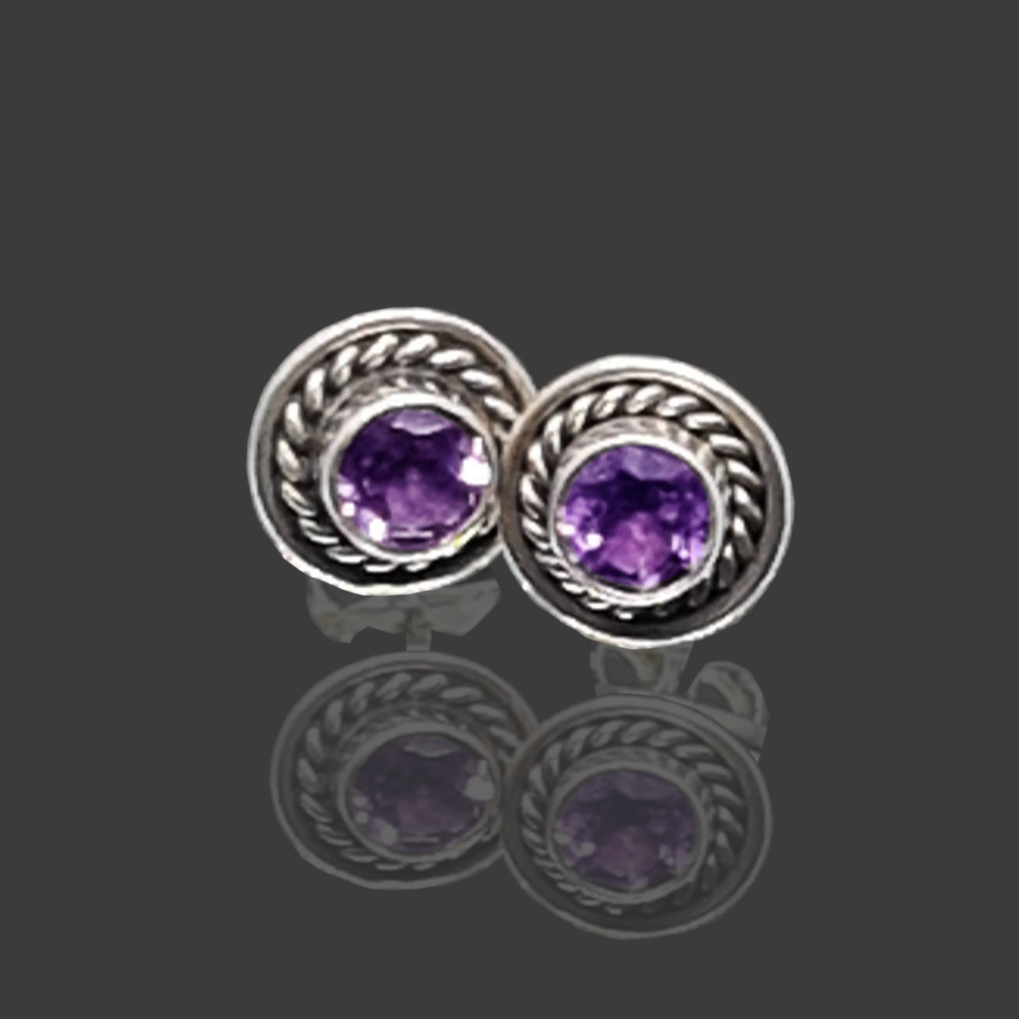 Decorative Crystal Silver stud Earrings