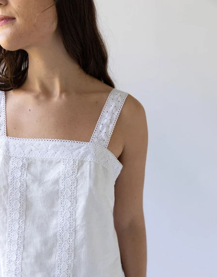 Delphine lace top in Warm White SZ XL by Lazybones LAST ONE!