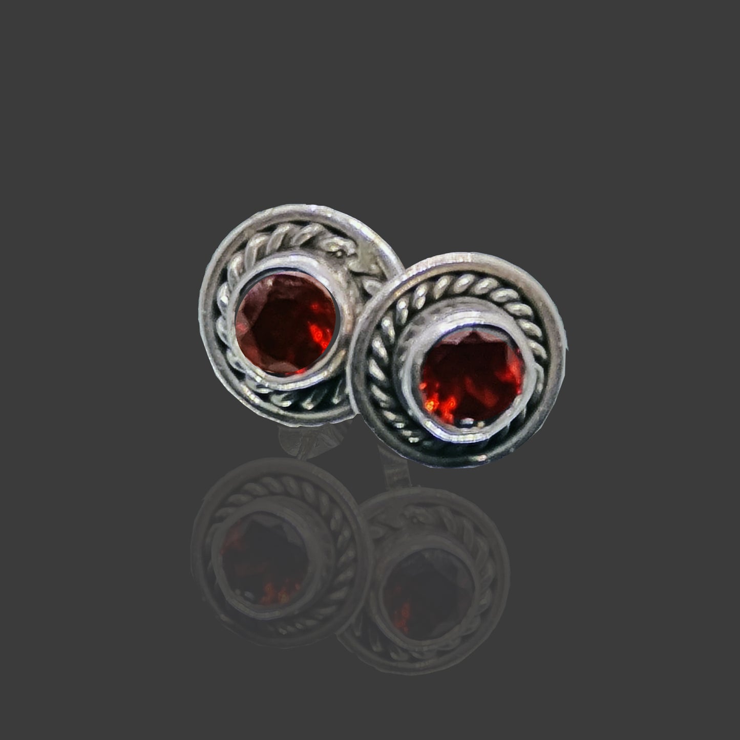 Decorative Crystal Silver stud Earrings