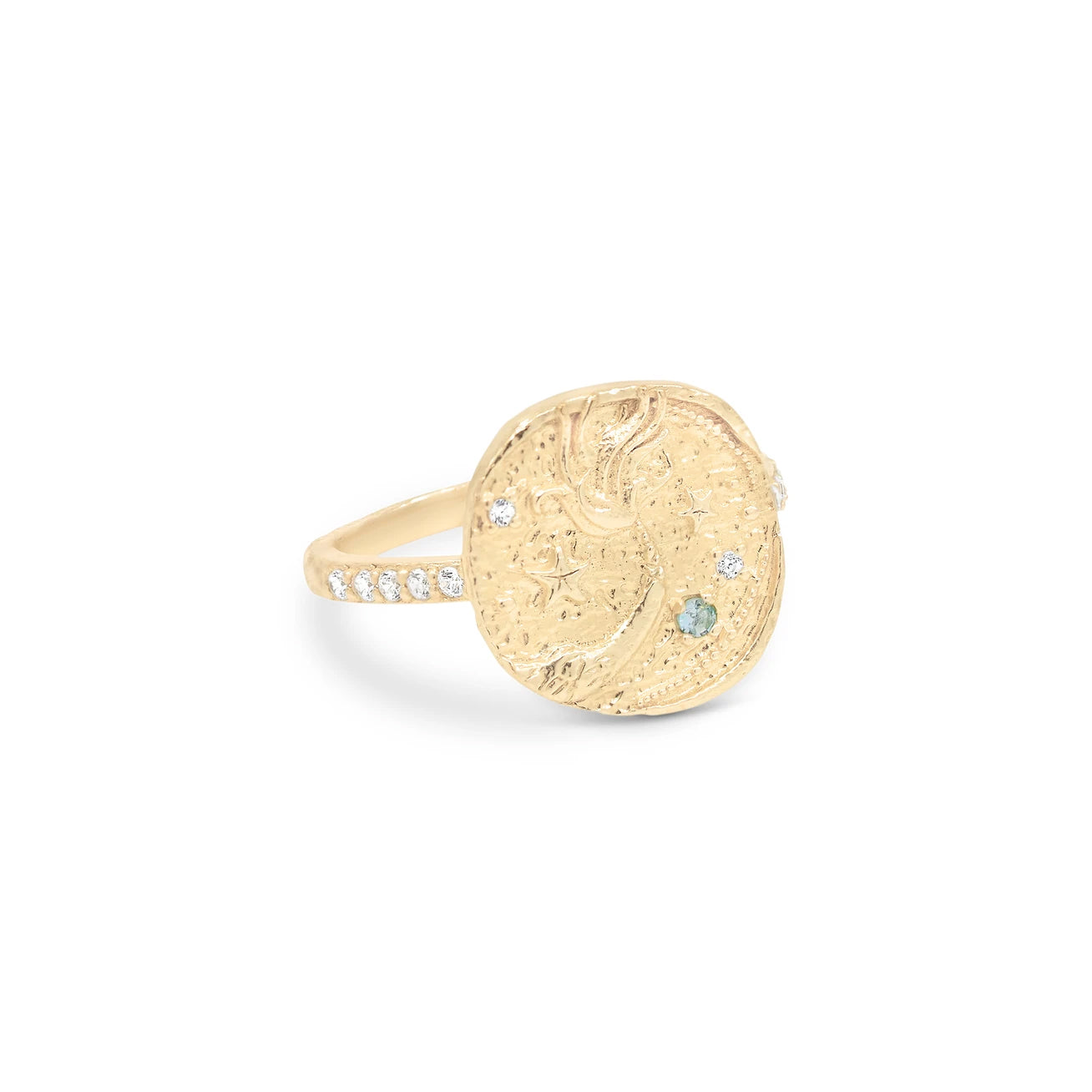 Goddess of Water Ring by SZ L in Silver By Charlotte