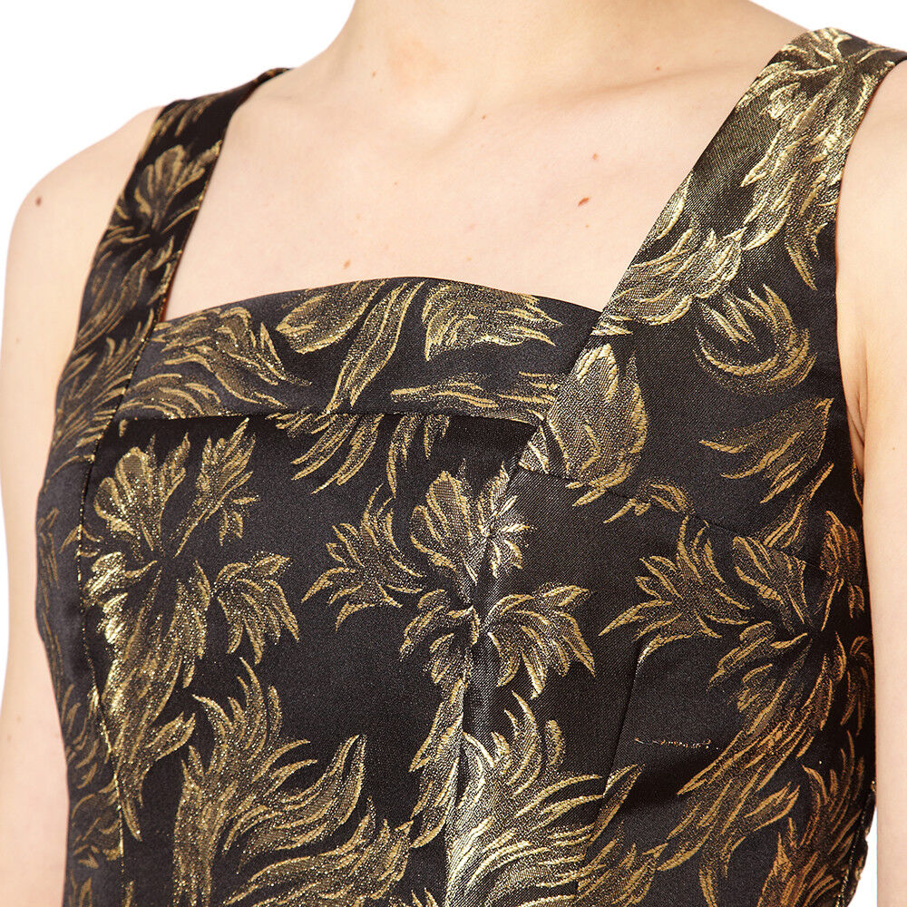 Gold Leaf Dress in Black/Gold UK10 by Fever London LAST ONE!