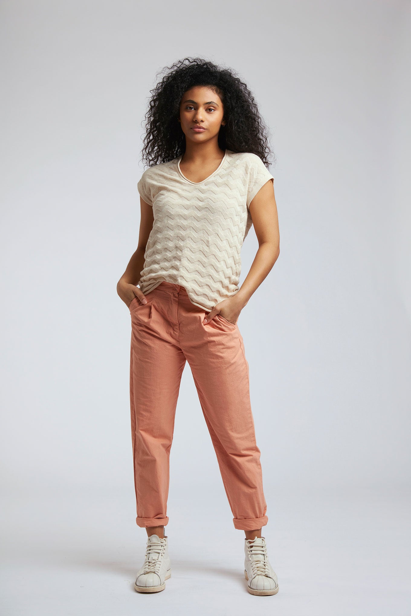 POLLY Linen Top Warm Sand SIZE 2 / UK 10 / EUR 38 by Komodo Last One!
