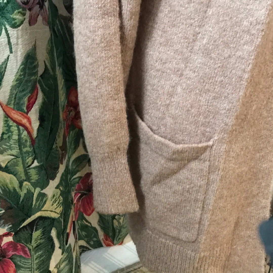 Midi Length Cardigan in Caramel Sz M by Foil LAST ONE!
