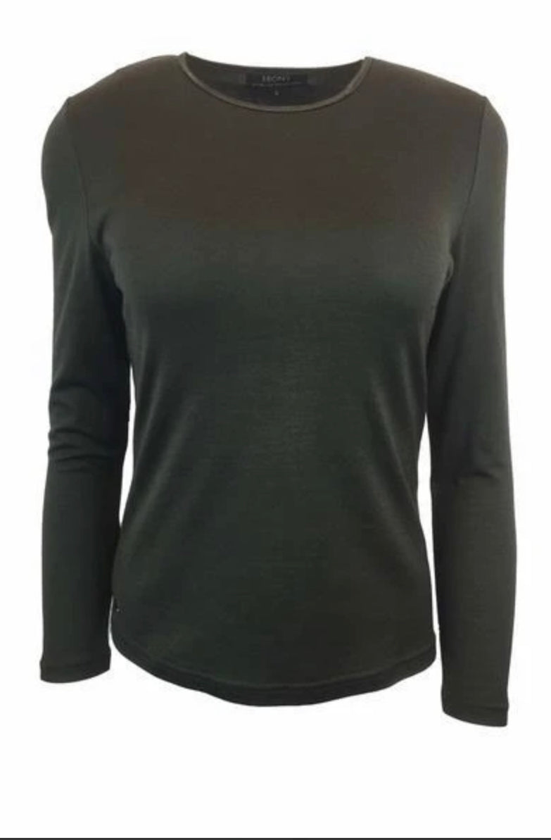 100% Merino Wool Crew Neck LS Tops by Ebony NZ Limited Stock