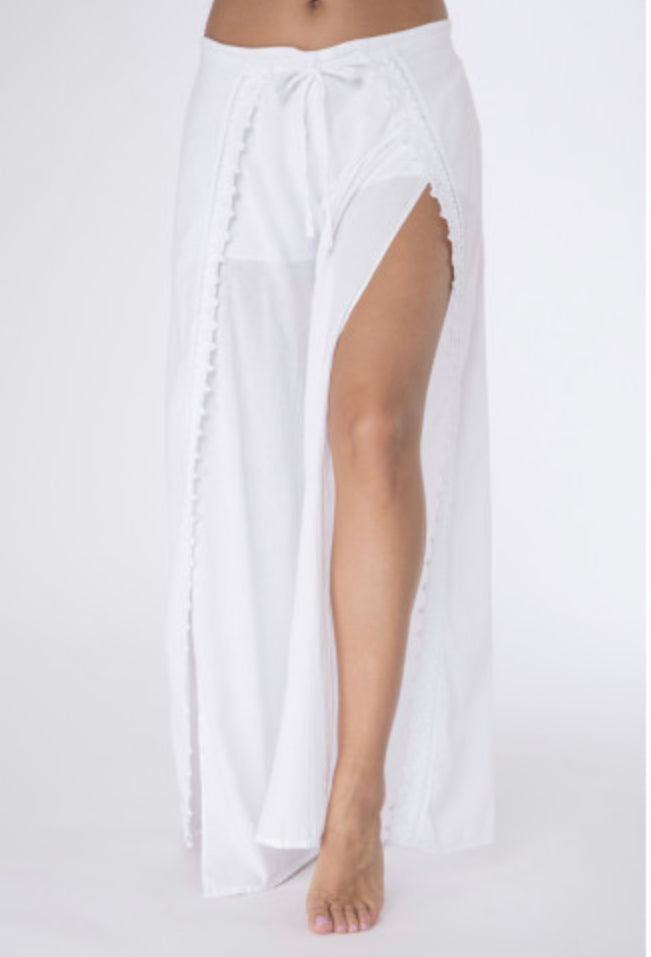 Juliette Pantalon in White EUR M by La Cotenniere of France