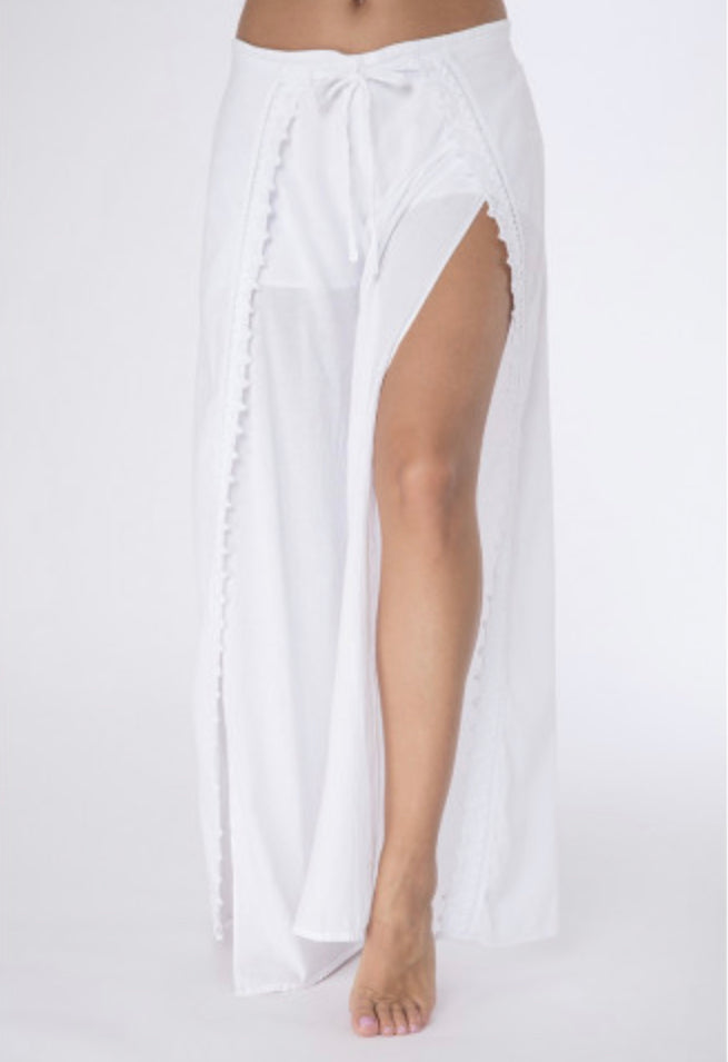 Juliette Pantalon in White EUR M by La Cotenniere of France