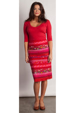 NEW Cleo pencil skirt SZ 8 in RED by Boom Shankar ONLY ONE!