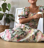 PRE-LOVED De Christin Midi Dress in Venissa Print SZ 10 by Faithful the Brand LIKE NEW!