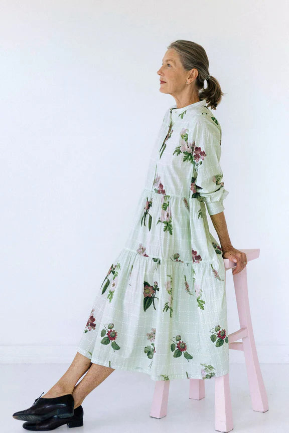 Ingrid dress in Arbour *organic cotton by Lazybones