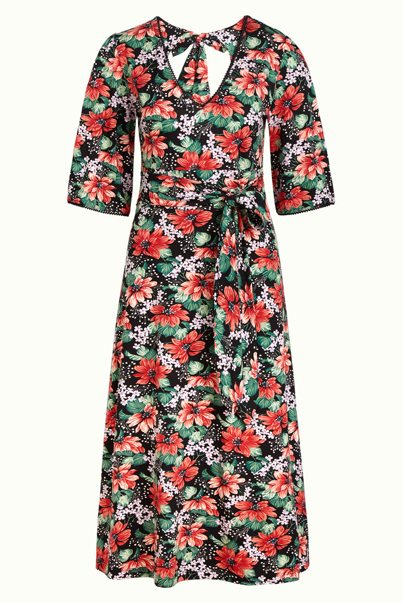 Shiloh Dress Pacifica in Black EUR L by King Louie LAST ONE!