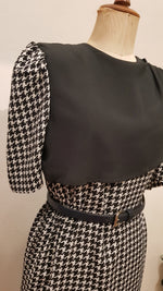 1970's Vintage "houndstooth checked dress" by Yora