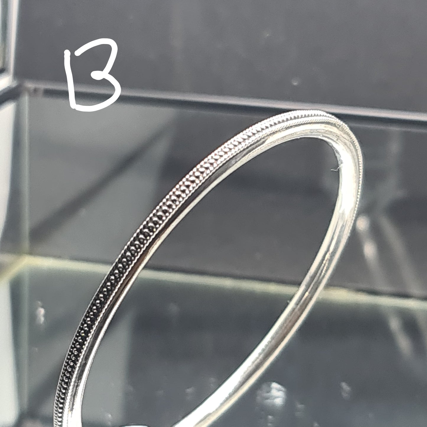 Pattered Silver bangles