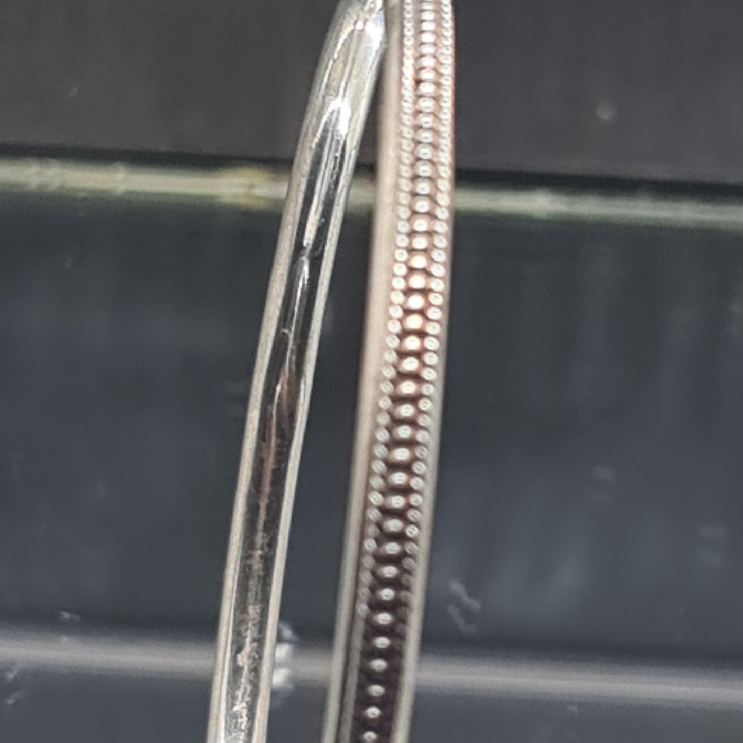 Pattered Silver bangles
