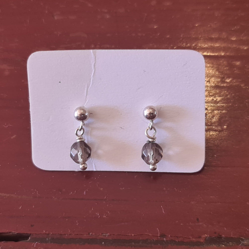 Mixed Semi Precious raw & polished stone/crystal earrings by Nina G