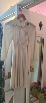 1970 Vintage Girls Dress in Cream (Size G12) by Eve