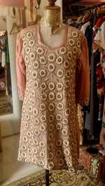 Vintage Handmade Indian Embroidered Rose Pink Top/Dress