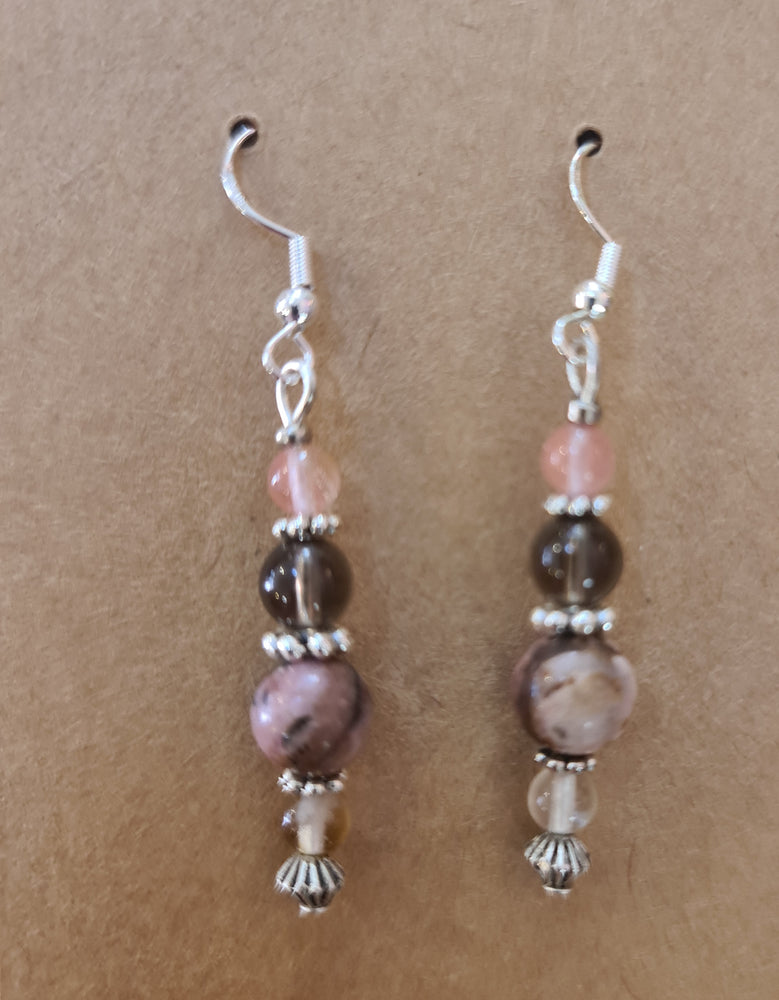 Crystal hanging hook Stainless Steel earrings by Tink of Sacred Soul