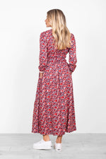 Mixed Berry Floral Midaxi Dress by Brakeburn