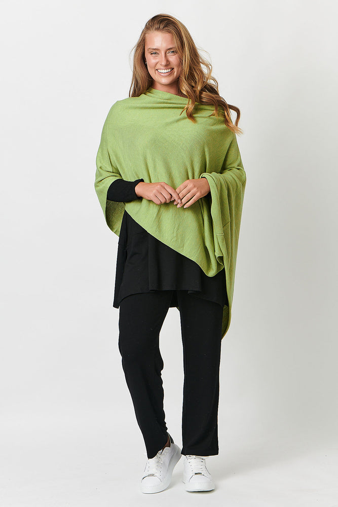 Cashmere Blend Poncho in Pear by Namastai
