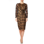 Fitzgerald Dress in Black/Gold UK10 by Fever London LAST ONE!