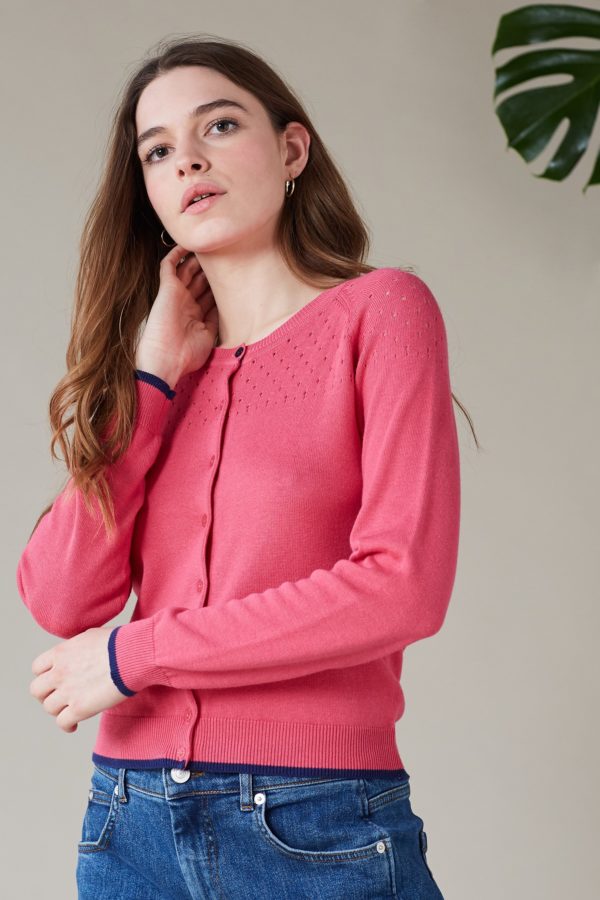 Klara L/S Cardigan in Green or Pink by Emily & Fin LAST ONE/S!