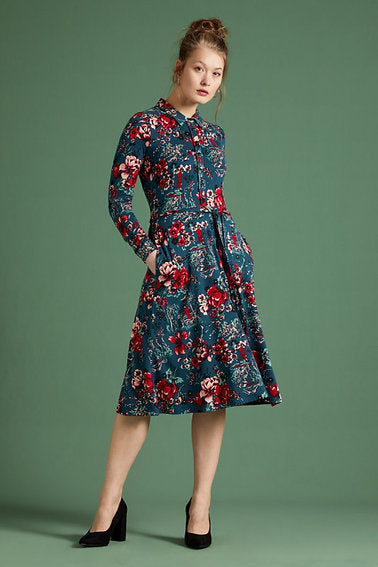 Olive Dress Harajuku in Pond Blue by King Louie