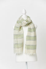 Wide stripe Wool Blend Scarf (4 colour options) by Namastai