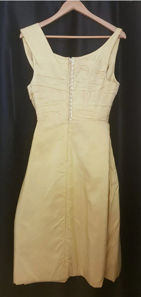 Custom made Silk Shantung in Yellow Dress (Size 8) by Alex Perry (Pre-loved)