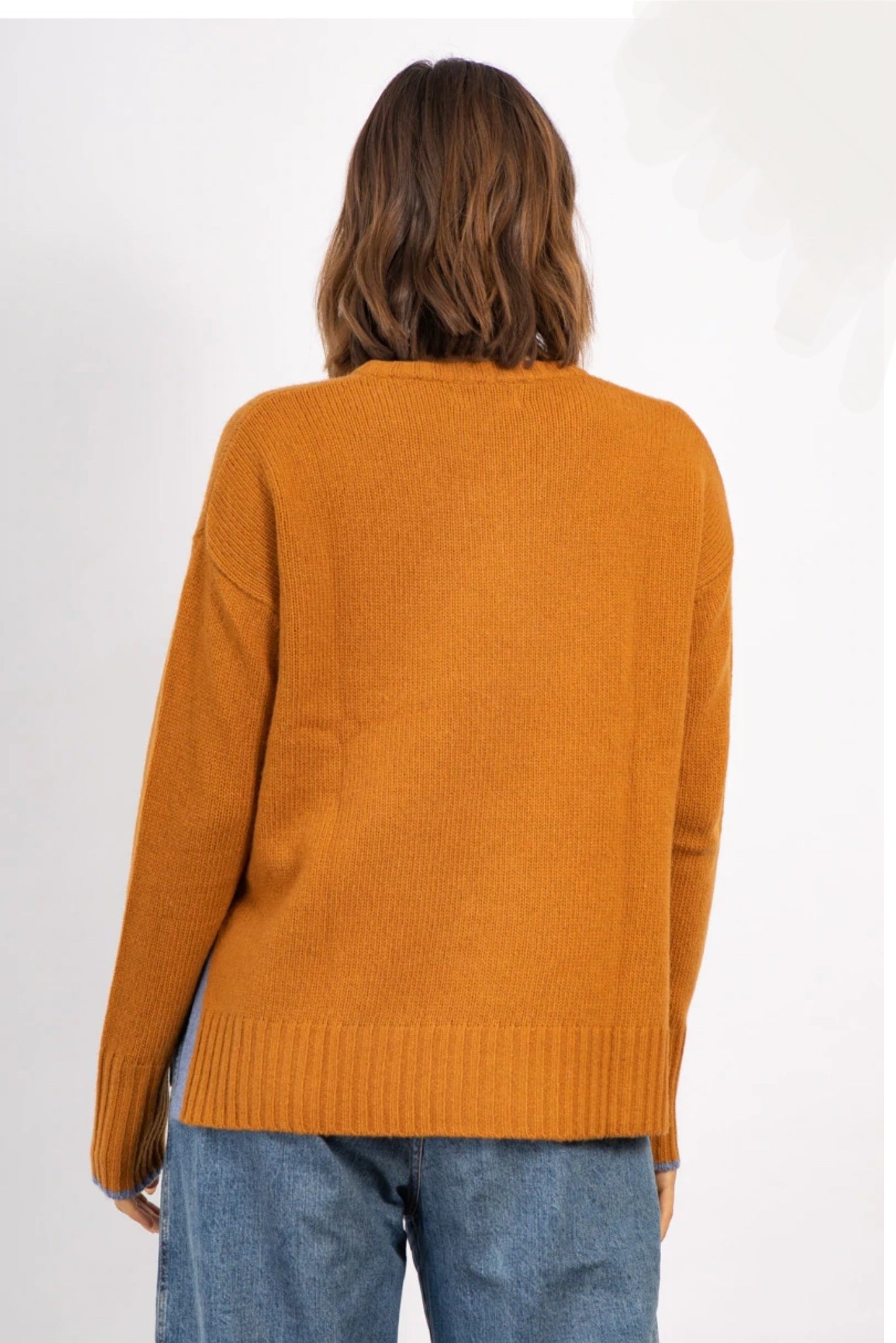 SPLIT DETAIL CREW in GINGER SZ S by LD+Co LAST ONE!