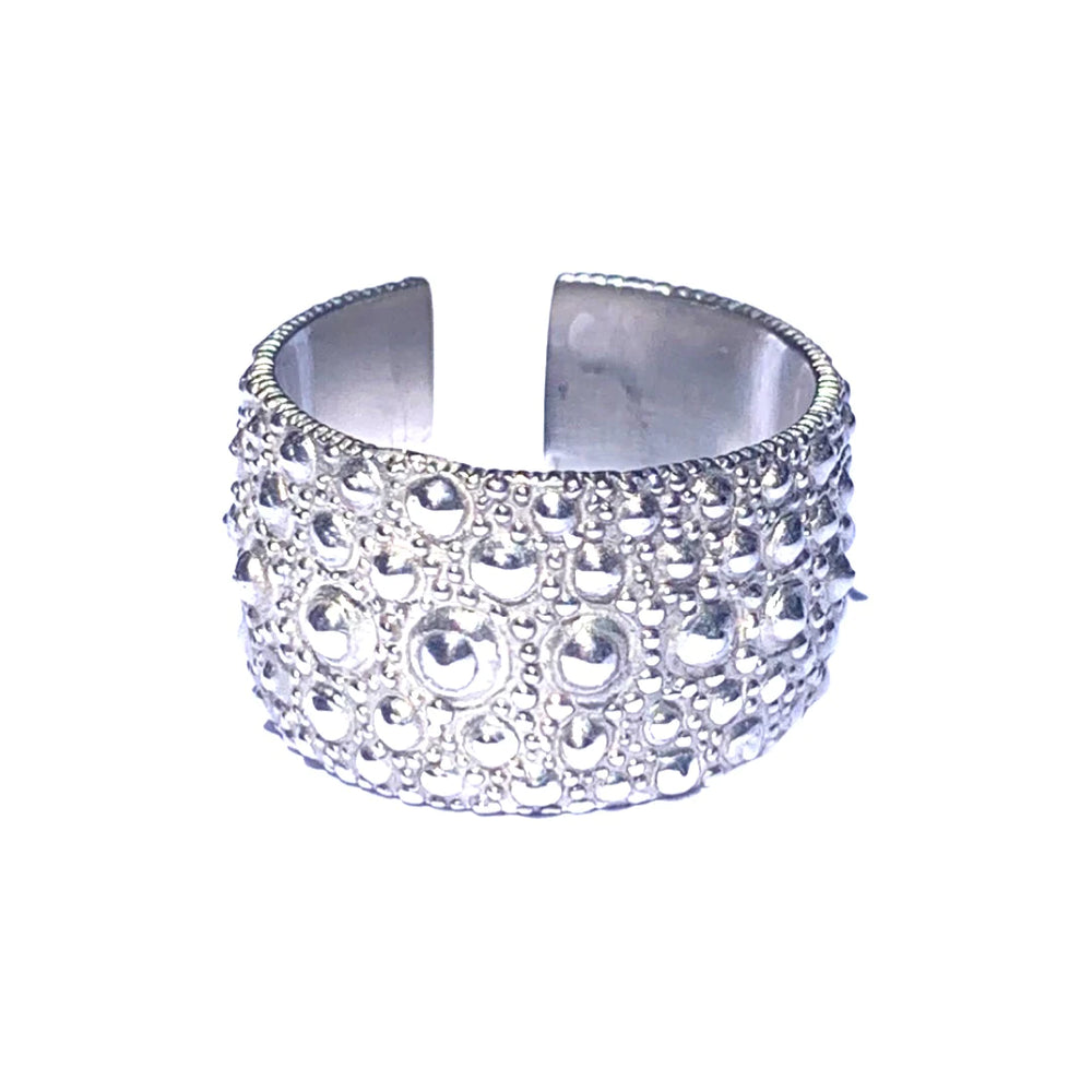 Sea Urchin Wide Band Ring in Silver by Lisa Carney