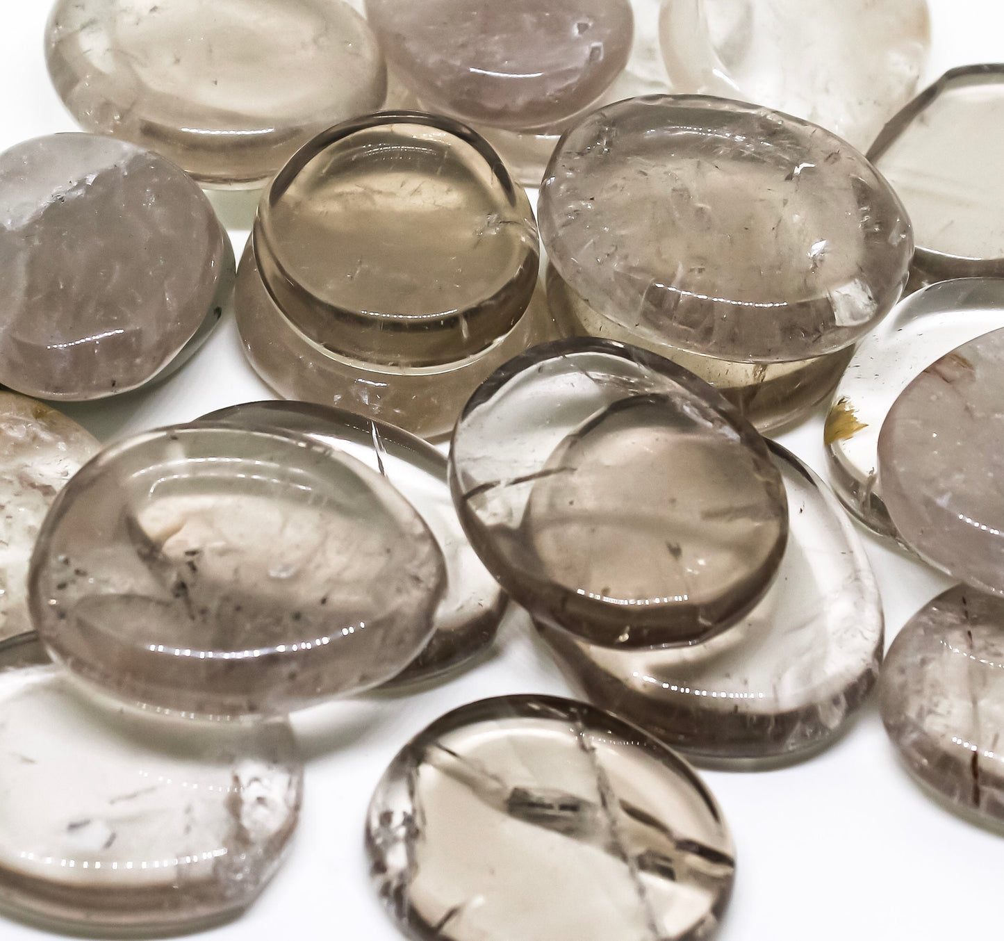 Polished smooth palm stones - Various Crystals