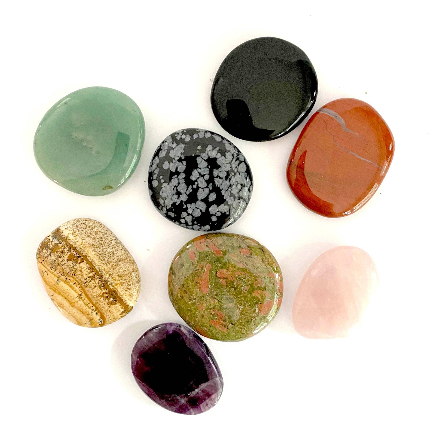 Polished smooth palm stones - Various Crystals