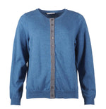 NIDAL Merino/Cotton CARDIGAN in BLUE by MANSTED DK