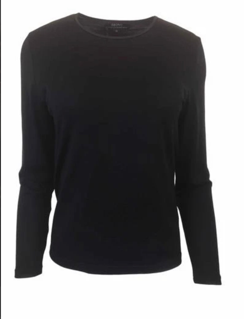 100% Merino Wool Crew Neck LS Tops by Ebony NZ Limited Stock