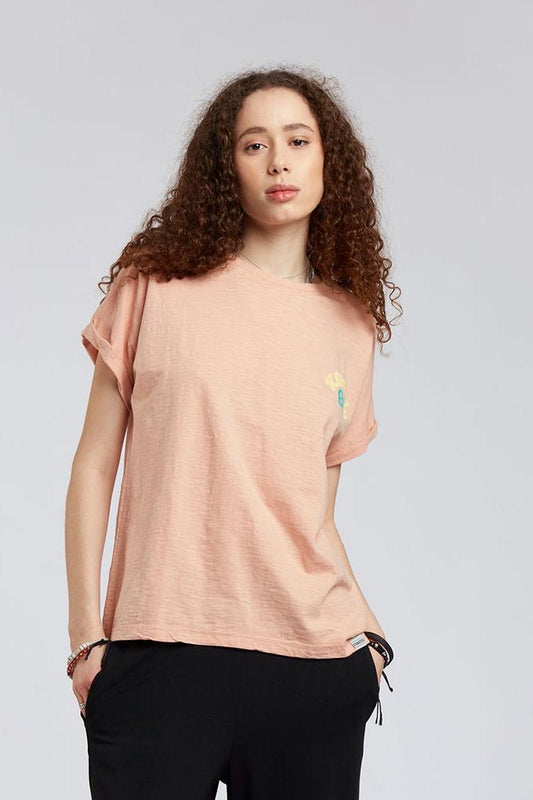 88 Tee in Peach Sz2-UK10 by Komodo LAST ONE!