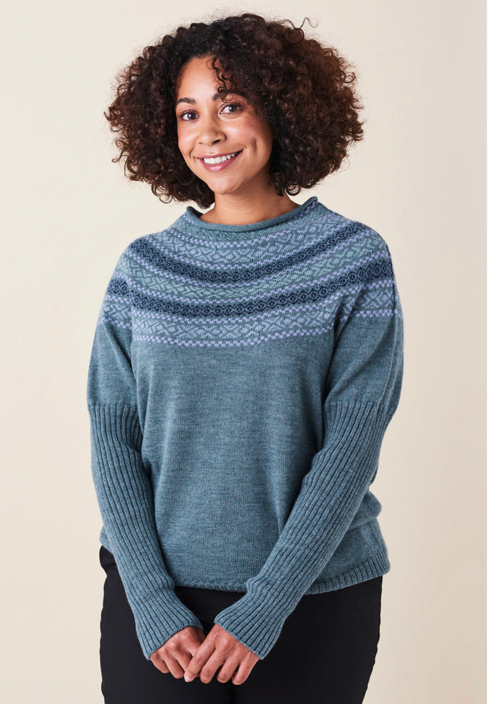 Alice 100% Merino Wool Sweater in Duck egg SZ XL by Uimi LAST ONE!