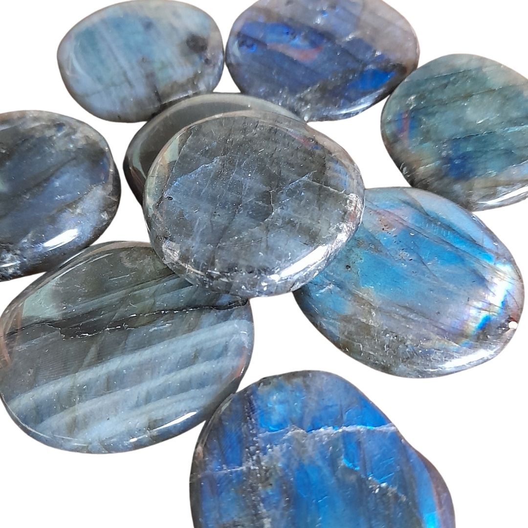Polished smooth palm stones - Various Crystals