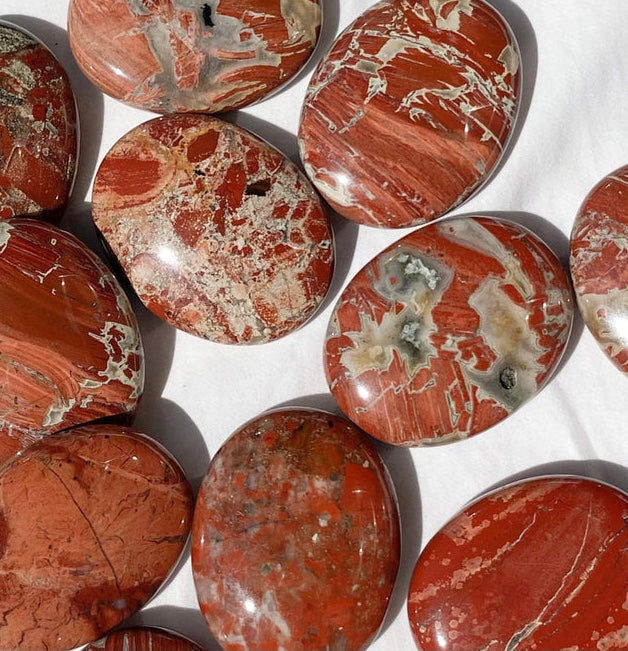 Polished smooth palm stones - Various Crystals